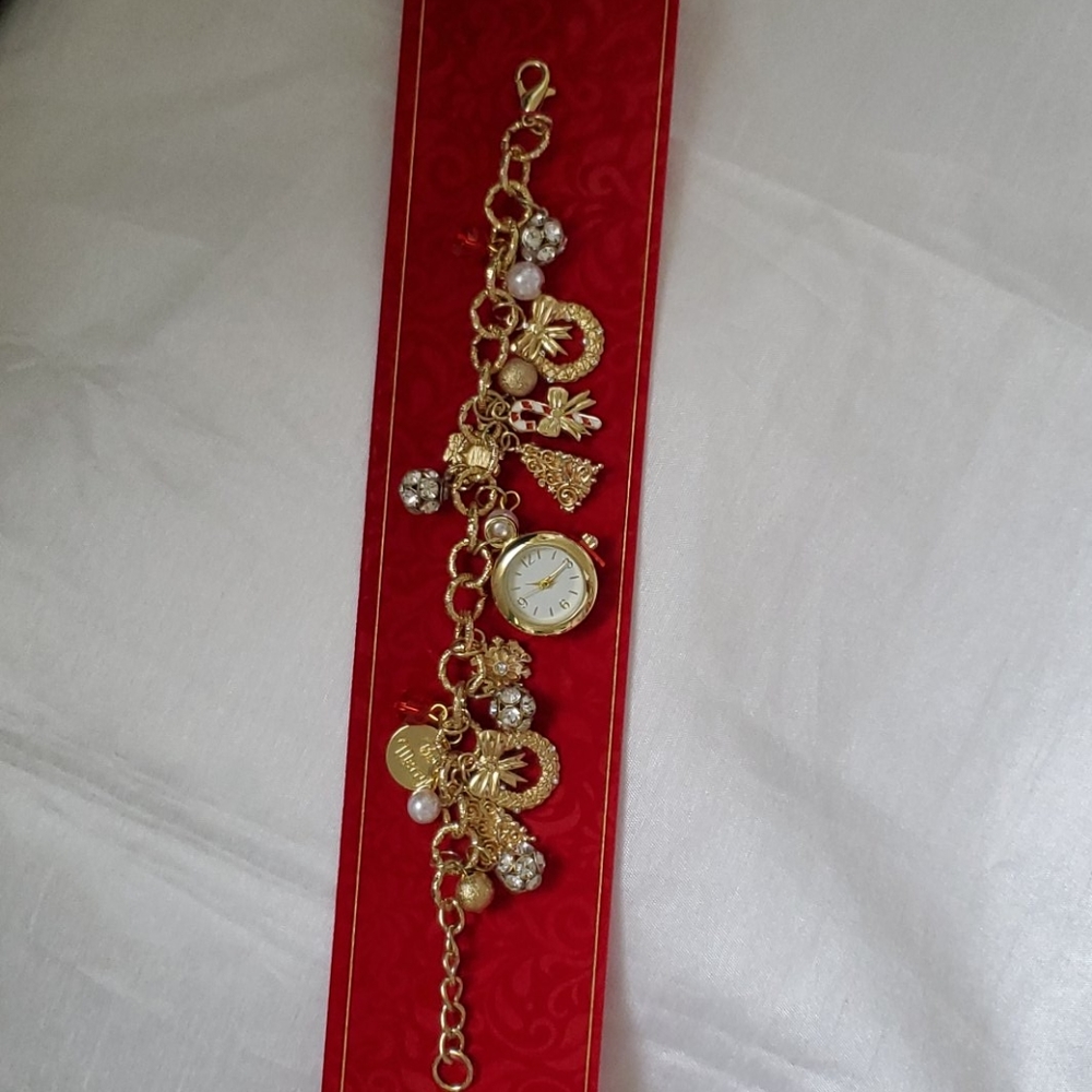Charter Club Gold Plated Watch Charm Bracelet - Picture 4 of 7